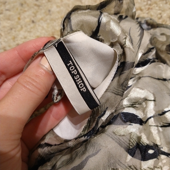 Topshop Animal Print Cutout Silk Dress - Picture 7 of 11